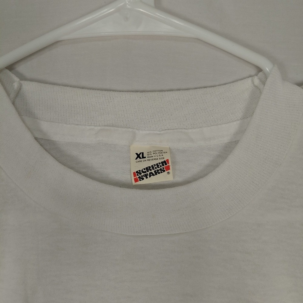 Vintage XL‎ Screen Stars T Shirt Fishing Single Stitch Retired NORSK Cartoon USA - Picture 8 of 12